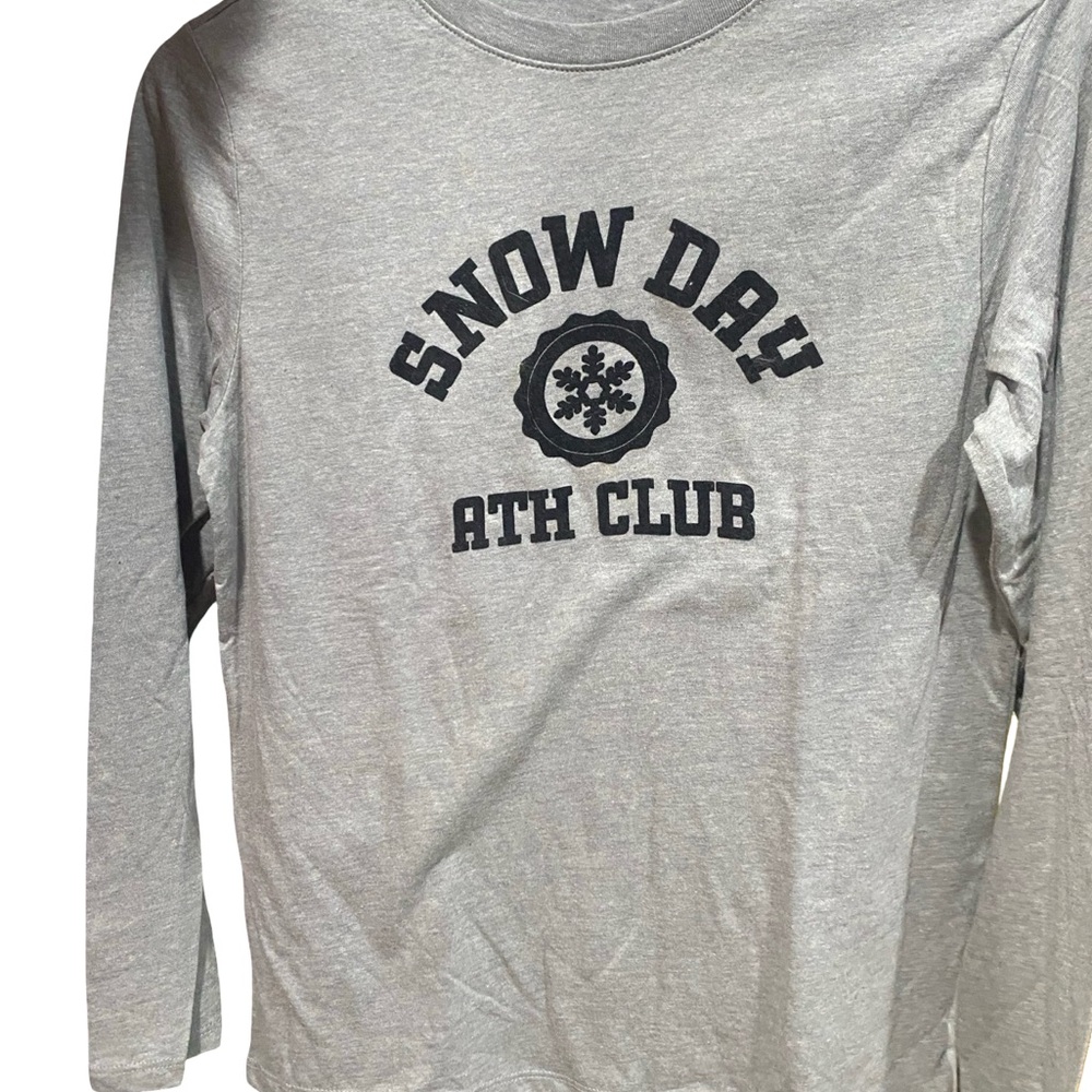 Cat & Jack Gray Snow Day Long Sleeve Tee